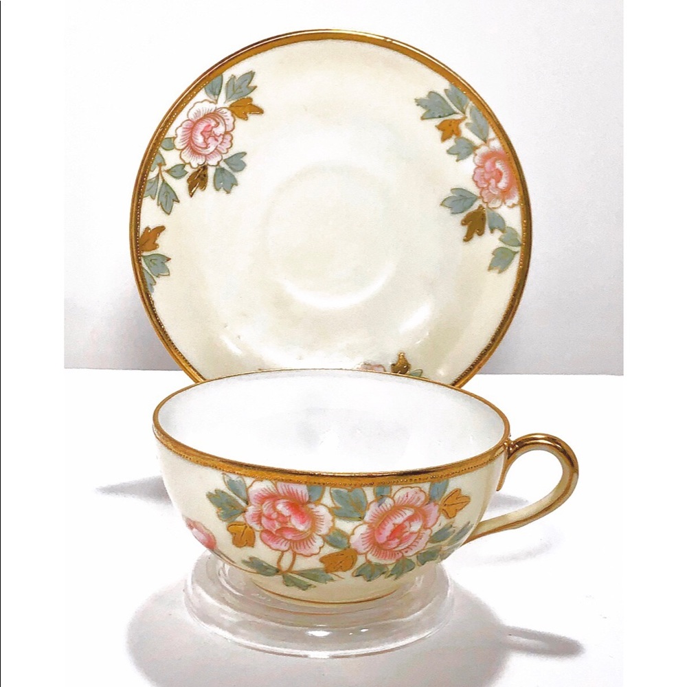 Nippon and Roses Cup and Saucer.